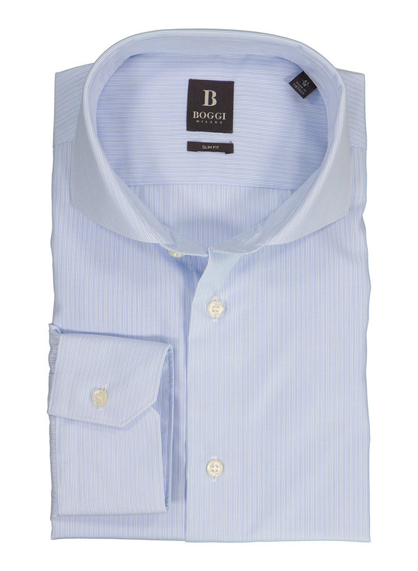 BOGGI MILANO Herren Hemd blau