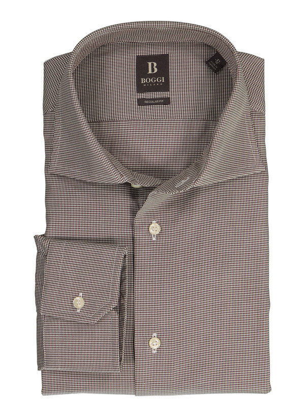 BOGGI MILANO Herren Hemd braun