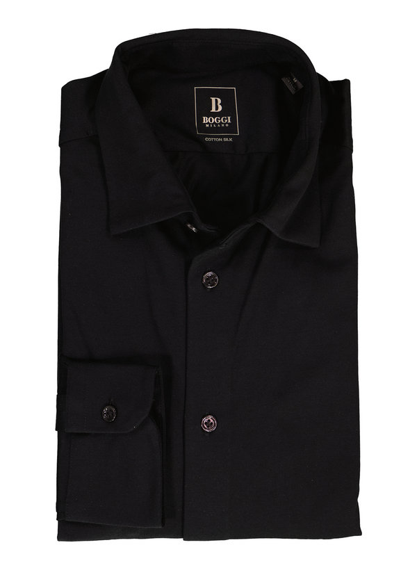 BOGGI MILANO Herren Hemd schwarz