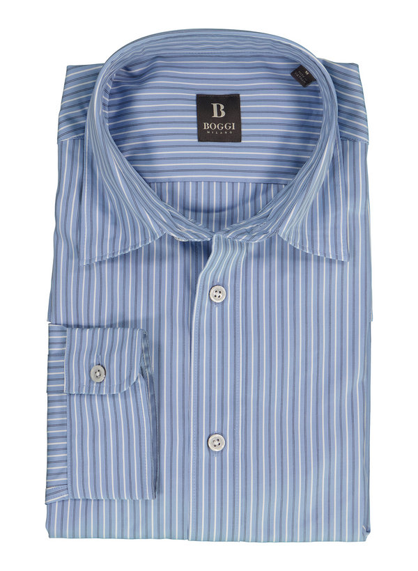 BOGGI MILANO Herren Hemd blau