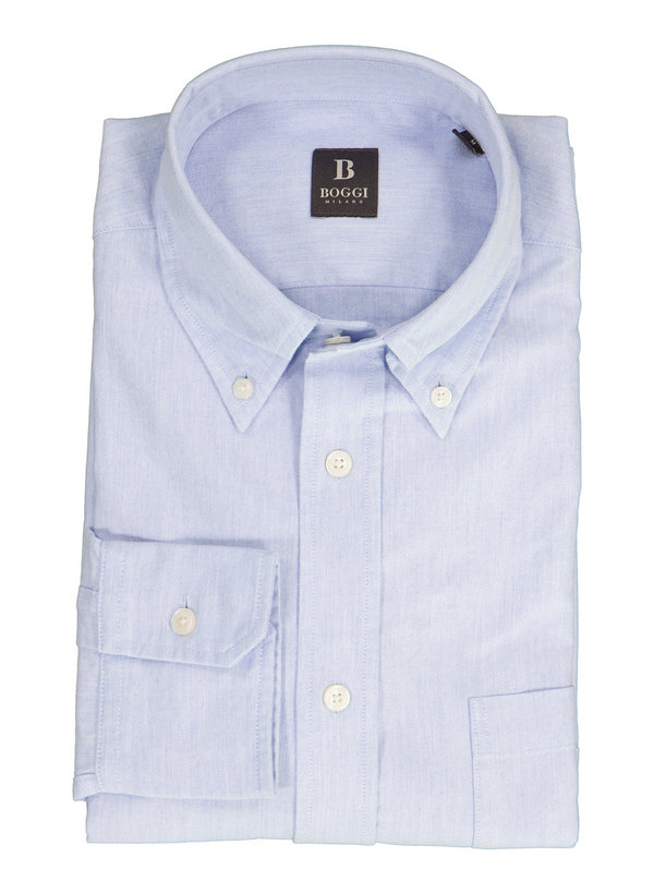 BOGGI MILANO Herren Hemd blau
