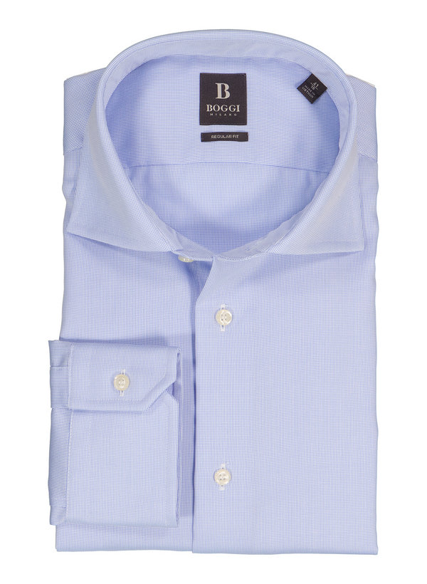 BOGGI MILANO Herren Hemd blau