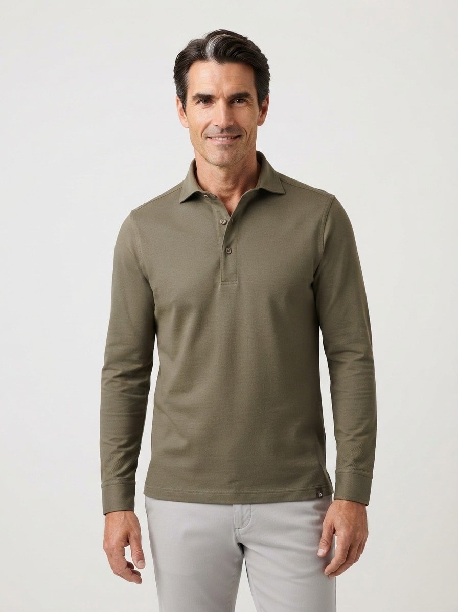 Polo-Shirt, Jersey, militärgrün