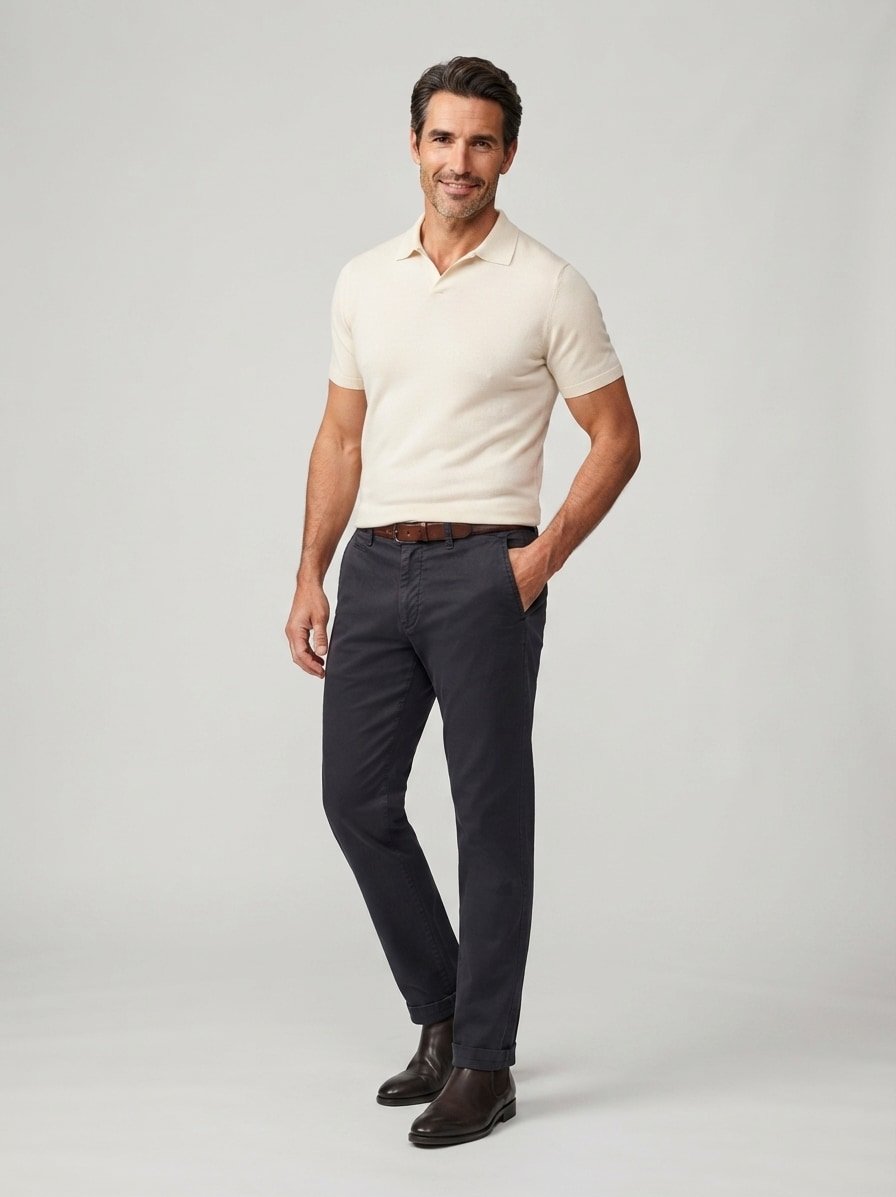 Chino Filippo, Slim Fit, Baumwoll-Stretch, navy
