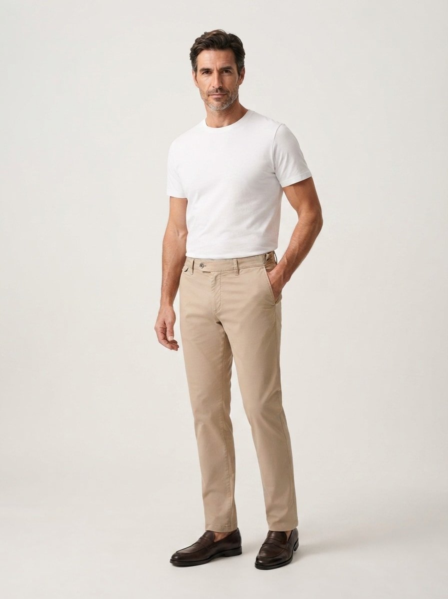 Chino Filippo, Slim Fit, Baumwoll-Stretch, taupe