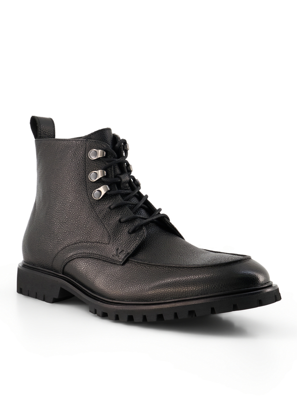 Schnürboots Venton, Leder, schwarz