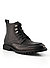 Schnürboots Venton, Leder, schwarz - schwarz