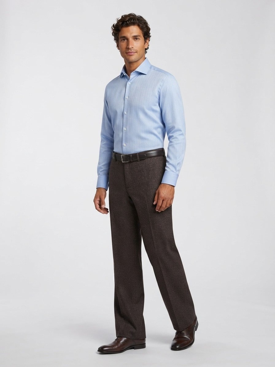 Ceramica®, Modell Luis, Relaxed Fit, Wolle, braun gestreift