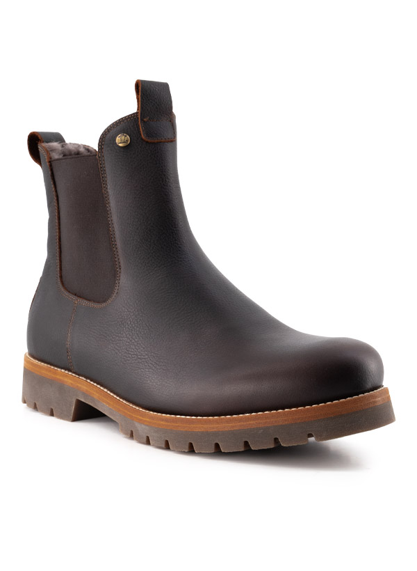 Chelsea Boots, Nappaleder geölt Lammfell gefüttert, chestnut