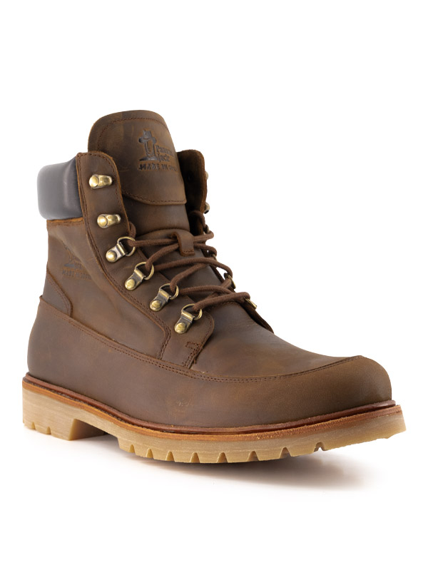Schnürboots, Nappaleder geölt Lammfell, bark