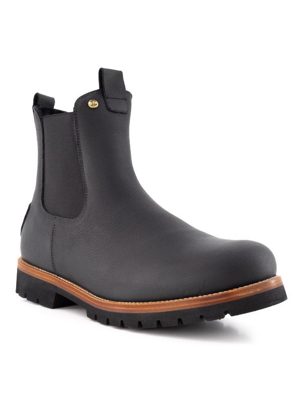 Chelsea Boots, Nappaleder geölt Lammfell gefüttert, black