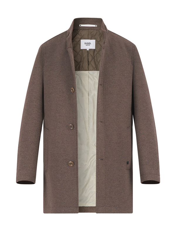 Mantel Ashby, Modern Fit, Wolle, dunkelbeige