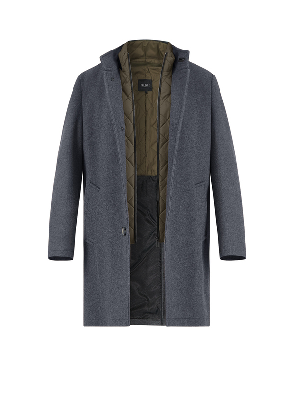 Mantel Delray, Modern Fit, Wolle, grau