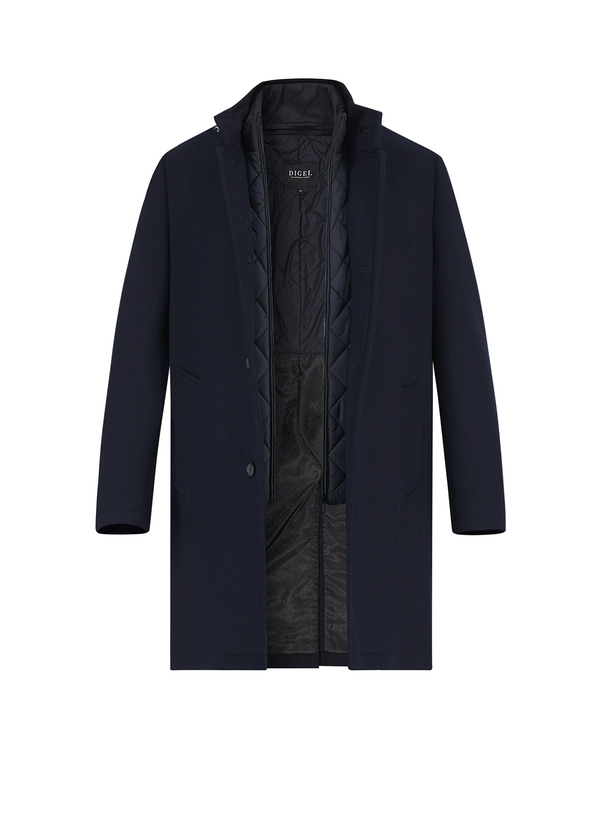 Mantel Delray, Modern Fit, Wolle, dunkelblau