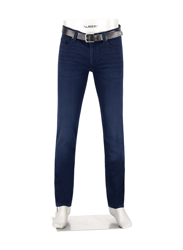 Alberto Herren Denim blau Baumwoll-Stretch