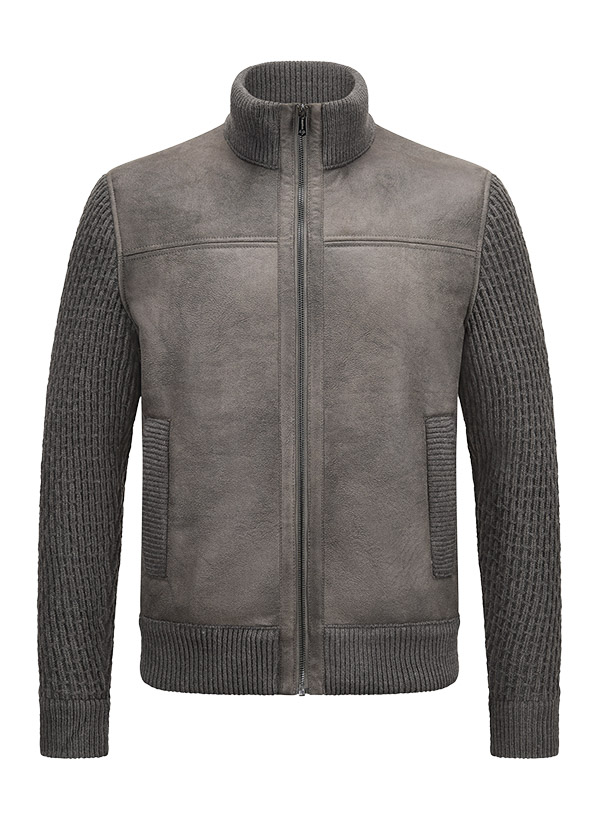 Hybrid Jacke MSCervo, Mikrofaser Webpelz, anthrazit