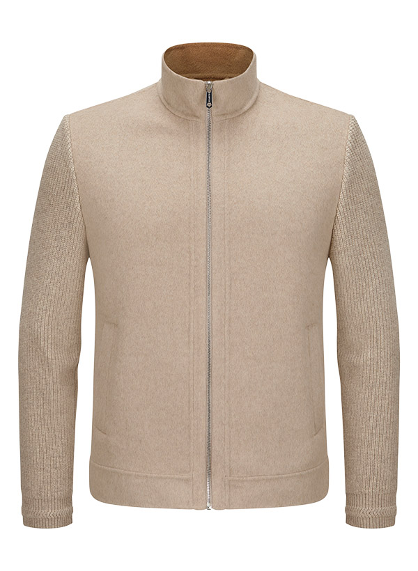 Hybridjacke MSKennedy, Doubleface-Wolle, sand