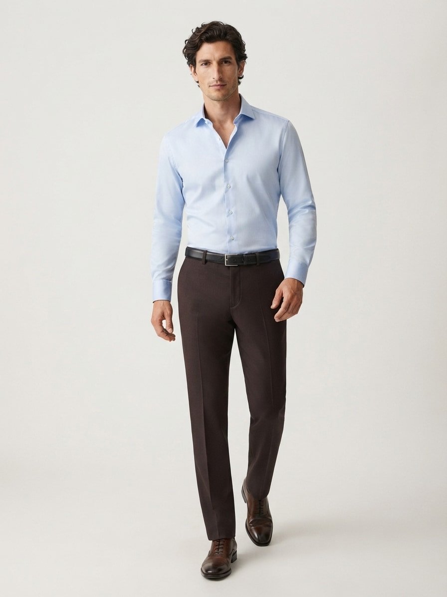 Performence Wool-Mix, Modell Luis, Relaxed Fit, braun