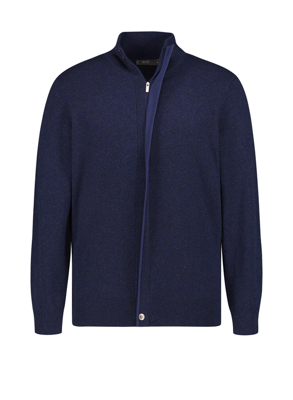 Cardigan, Merinowolle-Kaschmir, navy meliert