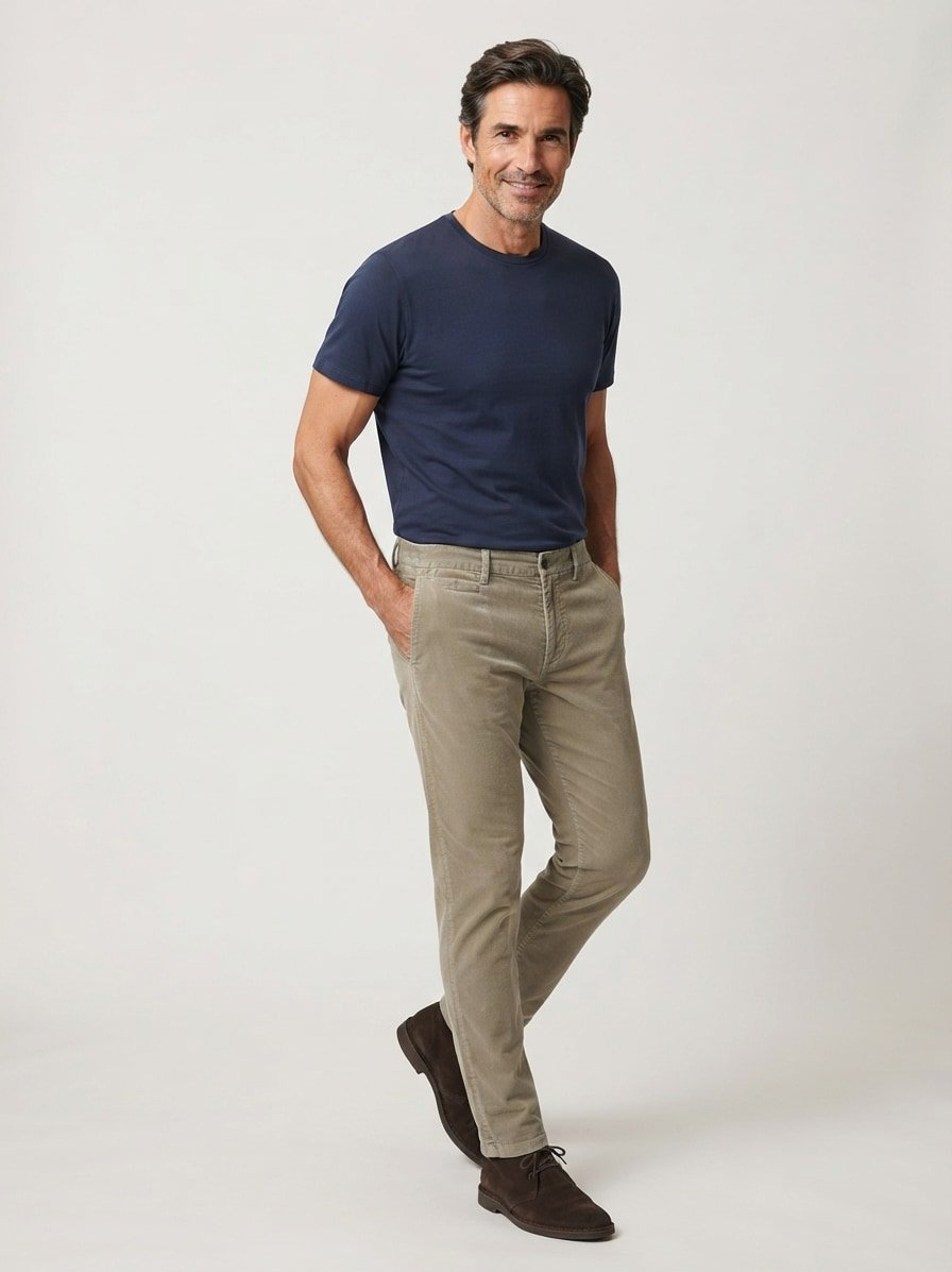 Hose Marcello, Slim Fit, Cord, taupe