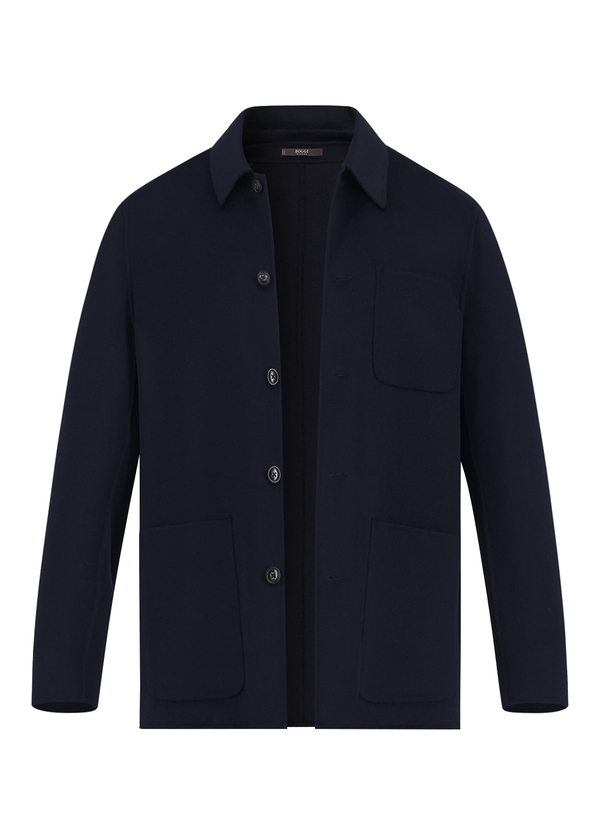 BOGGI MILANO Herren Overshirt blau