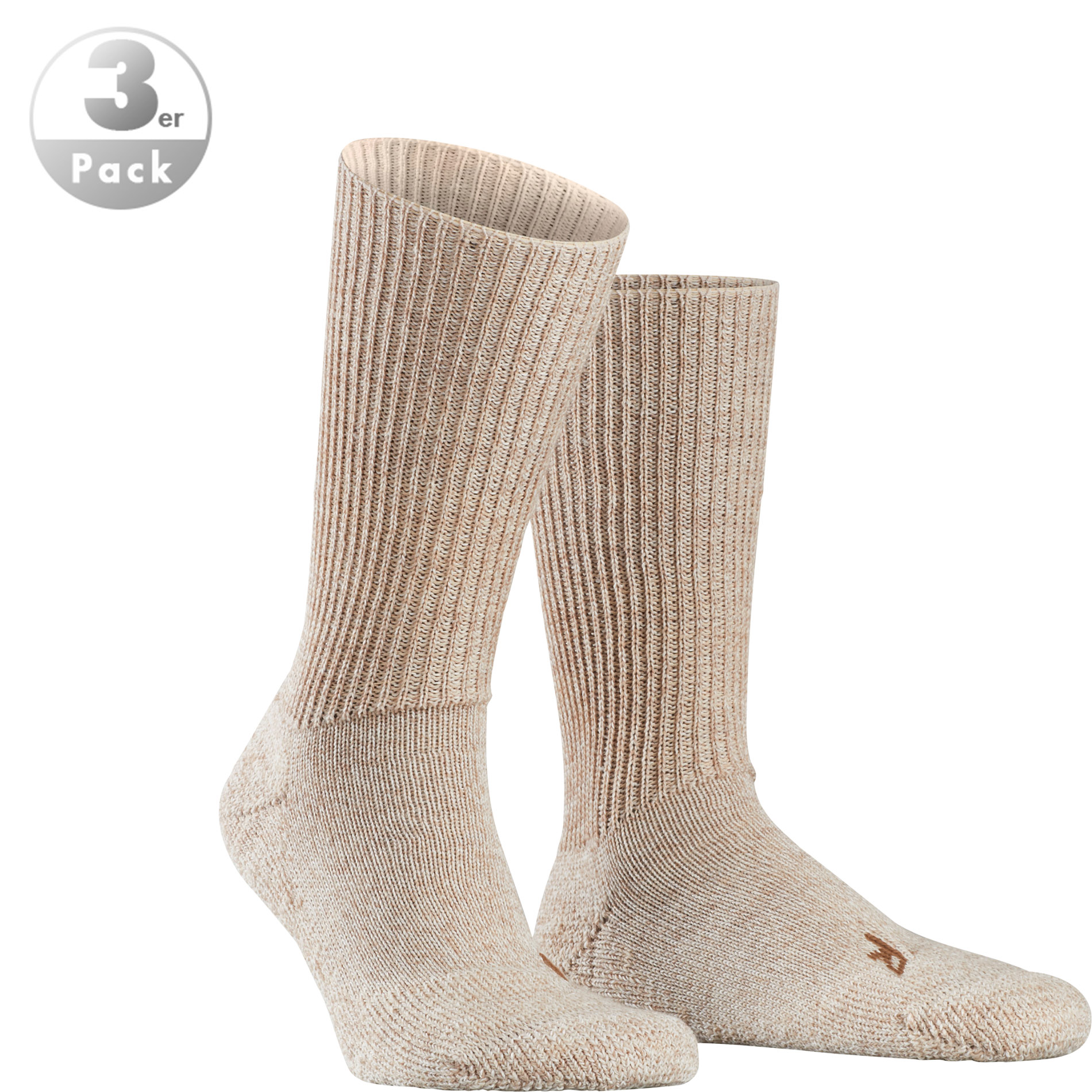 Falke Herren Socken beige Merinowolle unifarben
