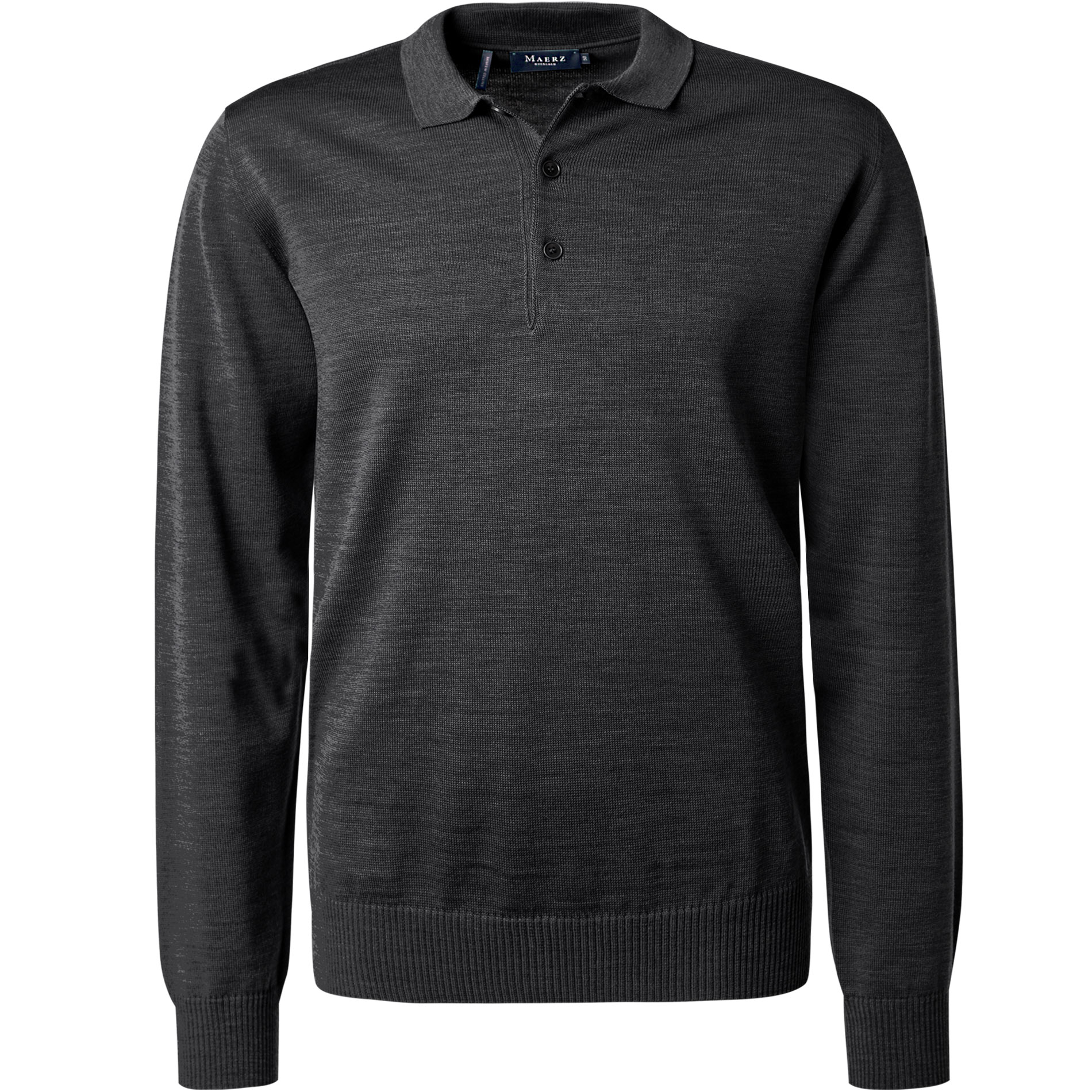 MAERZ Muenchen Herren Pullover grau Merinowolle unifarben