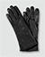 Lederhandschuhe mit Ziernähten - schwarz