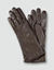 Lederhandschuhe mit Ziernähten - mittelbraun