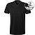 T-Shirt, Regular Fit, Baumwolle, schwarz - schwarz