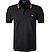 Polo-Shirt, Baumwoll-Piqué, schwarz - schwarz-gelb