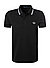 Polo-Shirt, Slim Fit, Baumwoll-Piqué, black - black