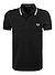 Polo-Shirt, Baumwoll-Piqué, schwarz - black