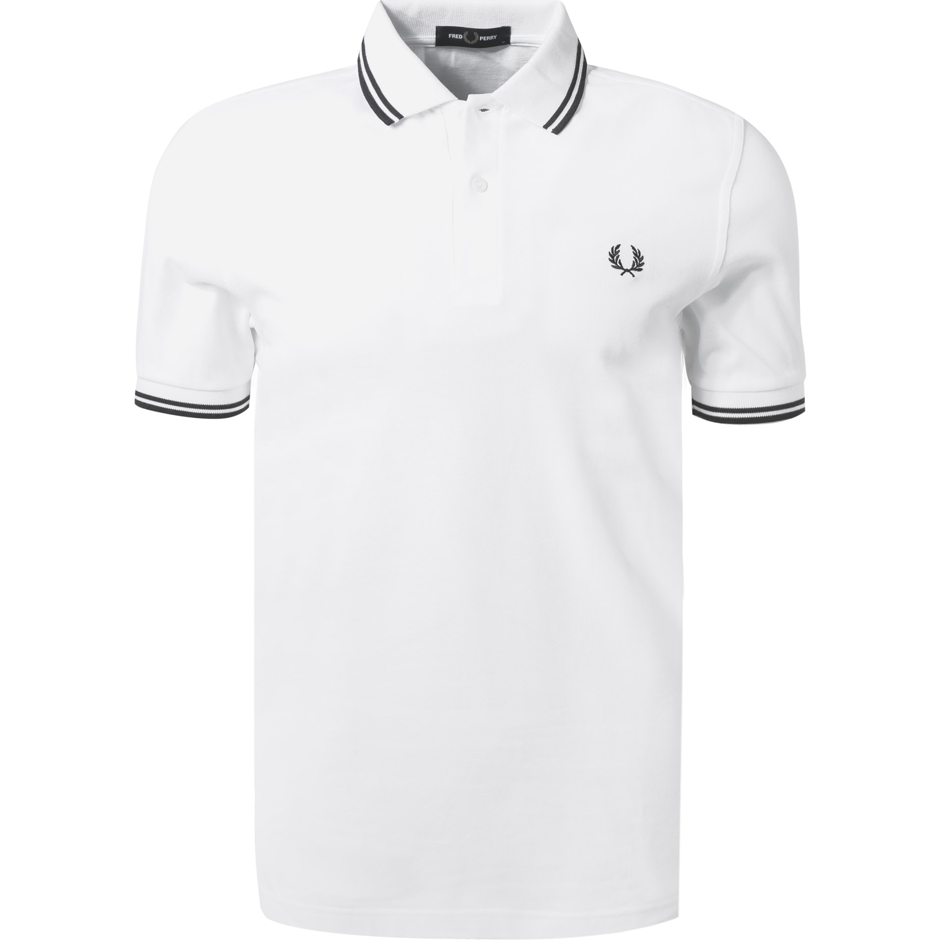 Fred Perry Herren Polo-Shirt Weiß Slim Fit