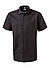 Kurzarmhemd, Regular Fit, Baumwolle, schwarz - schwarz