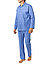 Pyjama, Baumwolle Fil á Fil, bleu meliert - mittelblau