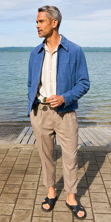 Leichte Lederjacke, Komplett-Outfit