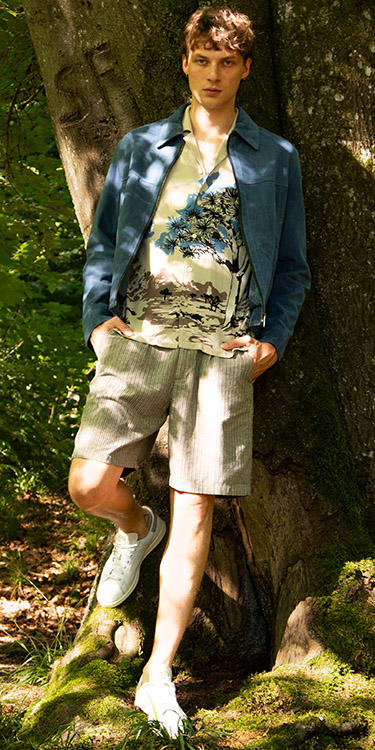 Blauer Akzent, Komplett-Outfit