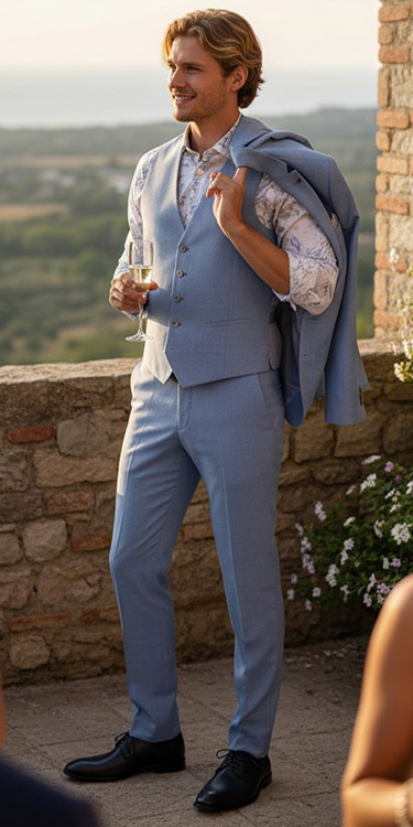 Eleganter Sommeranzug, Komplett-Outfit