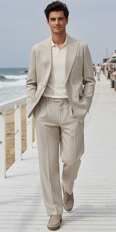 Licht trifft Linie, Komplett-Outfit