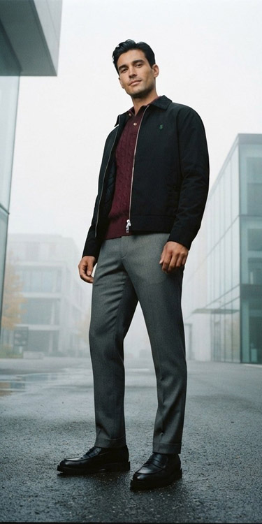Smart Casual mit Farbkontrast, Komplett-Outfit