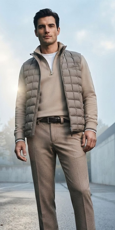Clean Layers in Naturtönen, Komplett-Outfit
