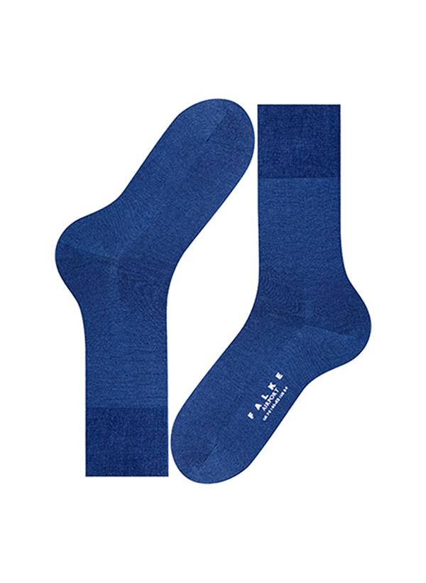 Thumbnail - Falke Herren Socken blau Merinowolle unifarben