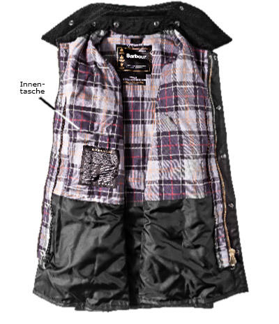 Barbour Jacke Bedale Wax black MWX0018BK91 Image 2