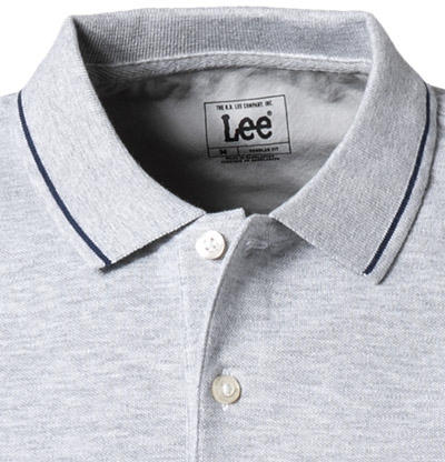 Lee Polo-Shirt grey mel. L61ARL03Diashow-2