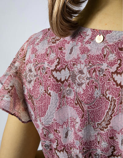 Freebird Damen Kleid Rosy Midi/burgundy Image 5