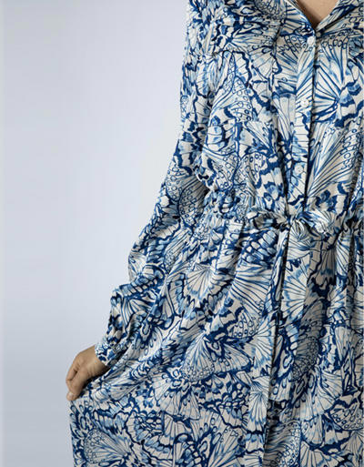 joyce & girls Damen Kleid 1042/butterfly blue Image 2