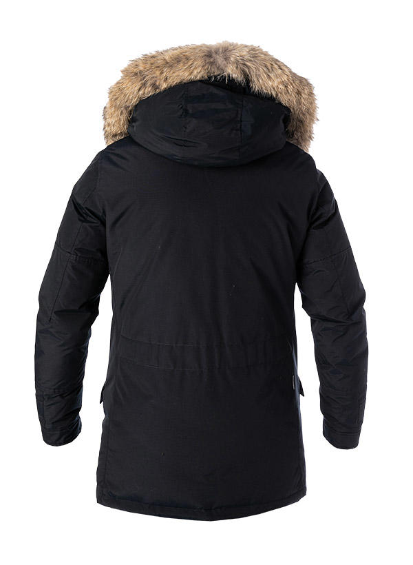 Herrenmode Woolrich Herren Parka Schwarz WOOLRICH: Herren Jacke