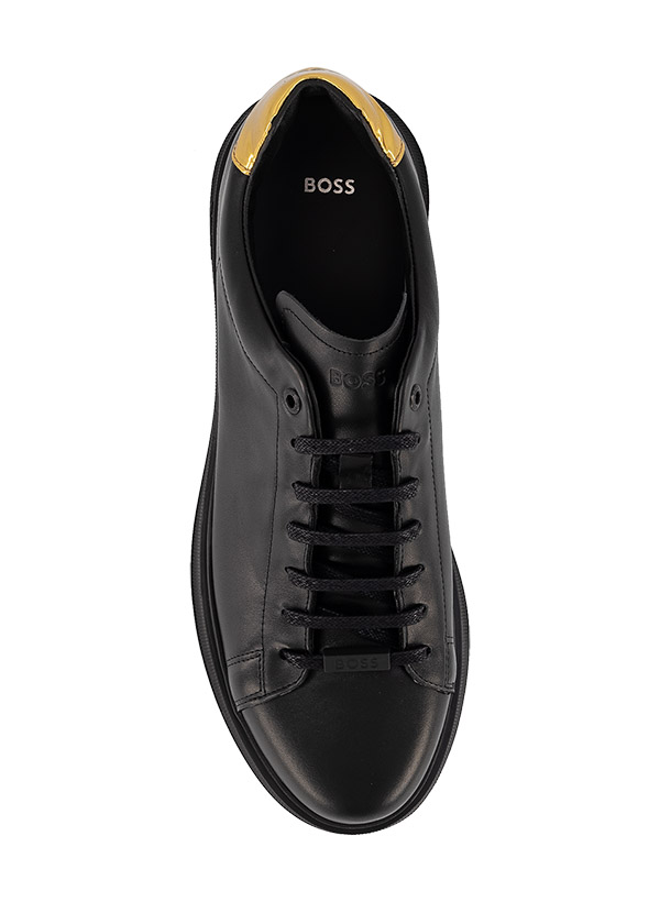 Hugo boss discount black leather sneakers