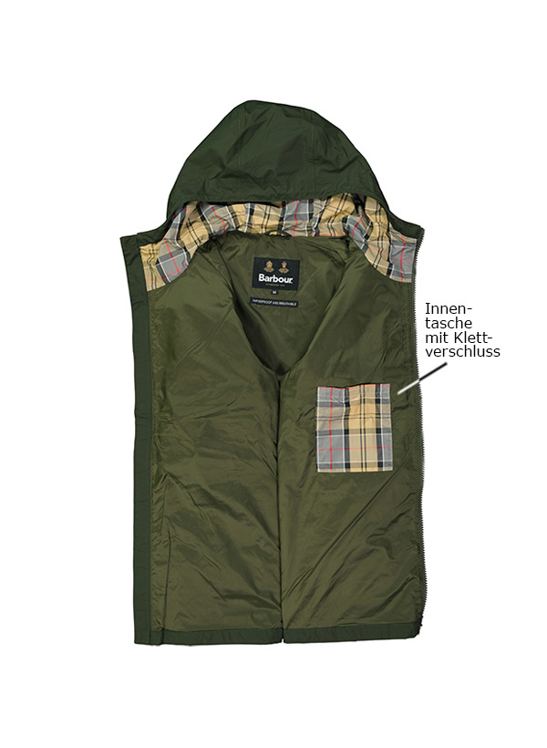 Barbour Jacke Hood Domus sage MWB1003SG73 | herrenausstatter.de 